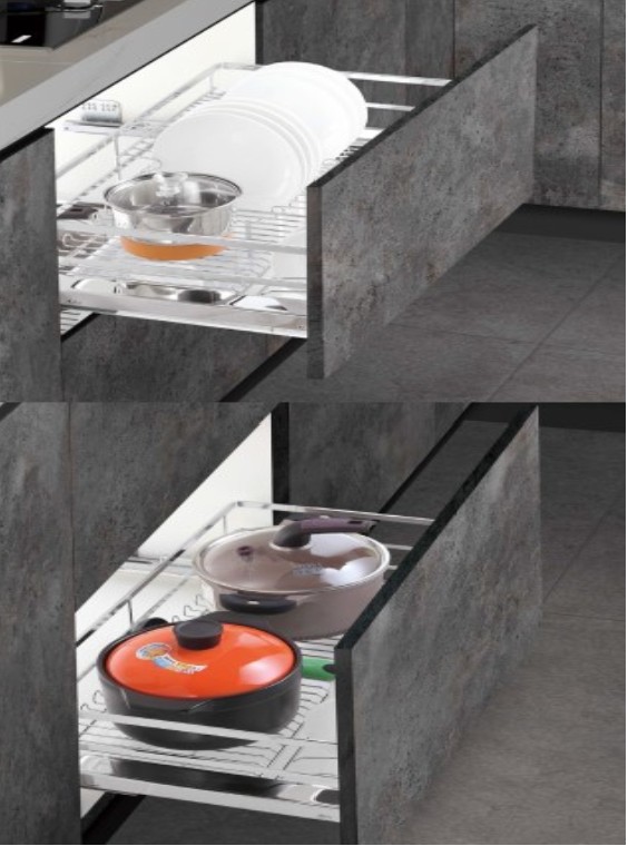 KỆ XOONG NỒI BÁT ĐĨA NAN DẸT SUS304 RAY GARIS - MNH/MNHI